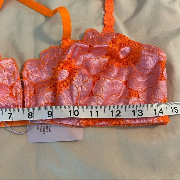 Savage X Fenty Perfect Poppies Unlined Lace Bralette Bra Women’s Size L - Picture 9 of 9